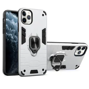 Capa de suporte de anel blindado para celular Infinix Smart 7 Plus 6 HD 5 Pro X6819 X6821 