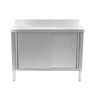 Mesa de Trabajo de Cocina Resistente de Acero Inoxidable con Gabinete |   Equipo de Cocina Comercial para Restaurante, Hotel, Cocina y Hogar - Product Image 4