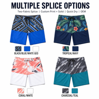 Shorts de bain personnalisés pour hommes, deux tissus, sublimation, dessus uni, bas simple couche, OEM