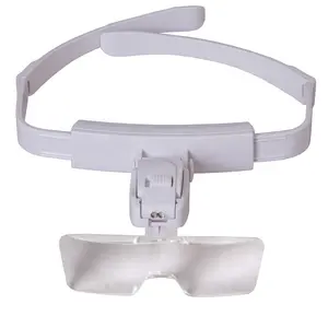 Ultralight magnifying glasses with 5 removable lenses and battery powered LED illumination