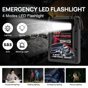 12V 24vmini nhà sản xuất xe hơi di động pin sạc ngân hàng điện nhảy người mới bắt đầu amp Xe pin nhảy khởi động 4 trong 1 - Product Image 4