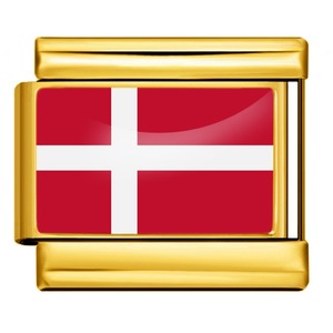 Accesorios para Pulseras Modulares DIY de Acero Inoxidable, Serie de Resina con Foto de Bandera Mundial y Base de Oro y Plata, Dijes Italianos, Venta al por Mayor - Product Image 2