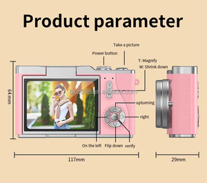 Cámara Digital con Pantalla Abatible de 2.4 Pulgadas, Vista Previa en Tiempo Real, 64MP, Gran Angular, Enfoque Automático, Belleza, Antivibración, para Principiantes - Product Image 3