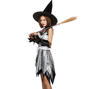 2025 nuevos estilos Hechizante vestido de bruja con sombrero Halloween Lindo disfraz de bruja mágica para mujeres - Product Image 4
