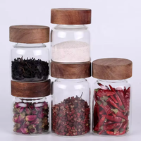 Lot de pots de conservation hexagonaux transparents en verre de 8 oz avec couvercles, chauffables et détachables, pour épices et aliments – Contenants de cuisine modernes en gros