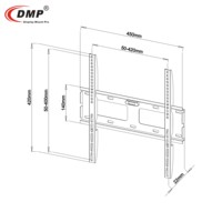 EPLB132M VESA 400X400Fixed TV Soporte de montaje en pared Perfil bajo para la mayoría de los televisores LED LCD curvos planos de 23-55 pulgadas