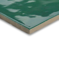 Azulejo Verde Marroquí 10x10 cm 8 mm Brillante con Bordes Irregulares