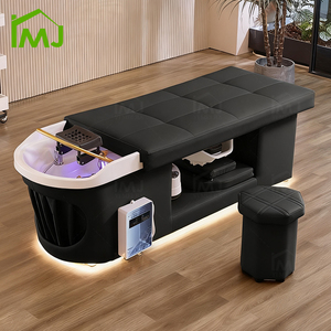 Table de massage thaï Salon thérapie par l'eau électrique shampooing lit tête japonaise Spa lits - Product Image 1