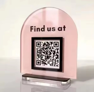 Enseigne de table rose Instagram Facebook, miroir personnalisé en acrylique doré, portable, léger, enseigne commerciale en acrylique personnalisée, facile - Product Image 6