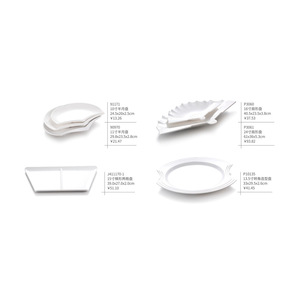 A8 <b>Melamine</b> Jade Porcelain White Creative <b>Plate</b>, Fan-Shaped Shell <b>Plate</b>, Snack, Barbecue, Skewer <b>Plate</b>, Thickened Commercial - Product Image 2