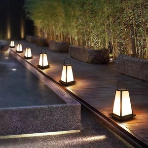 Lámpara Solar de Jardín de Estilo Japonés, Lámpara de Jardín Portátil para Patio, Villa, Parque - Product Image 4