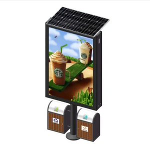 Conception personnalisée pour extérieur, panneaux publicitaires, présentoir à énergie <span class=keywords><strong>solaire</strong></span>, poubelle à lumière LED avec poubelle - Product Image 3