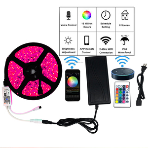 Tuya Smart striscia <span class=keywords><strong>WIFI</strong></span> luci musica sincronizzazione luce di controllo vocale 5M 10M Smart <span class=keywords><strong>WIFI</strong></span> 5050 <span class=keywords><strong>LED</strong></span> striscia <span class=keywords><strong>LED</strong></span> RGB luci a <span class=keywords><strong>LED</strong></span> - Product Image 5