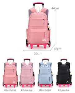 Factory Customized logo Mochilas Escolares Children Kids Rolling <b>Backpack</b> School Bag Wheels Trolley Bag for Girls - Product Image 5