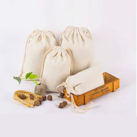 Sac à cordon en lin et coton Recyclable, prix promotionnel, petits sacs à cordon en mousseline de coton biologique