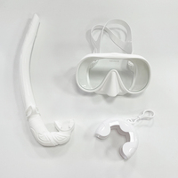 Masque de plongée pliable en silicone liquide 3 pièces pour adultes en stock