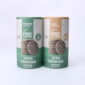 Tubo de latas compuestas de papel de cubierta de hierro cilíndrico biodegradable personalizado tubo de papel reciclado para embalaje de alimentos y medicamentos - Product Image 2