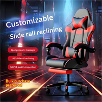 Échantillon Gratuit - Livraison Offerte - 1 Pièce - Chaise Gamer Ergonomique Pivotante en Cuir Réglable pour Adultes et Adolescents - Prix Abordable