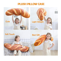 Coussin de dos en forme de pain, Baguette lombaire douce, nourriture drôle, jouet en peluche, Simulation 3D, oreiller en forme de pain