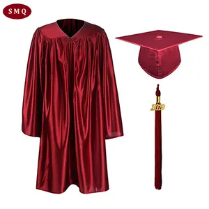 Children Kid Yellow Shiny Graduation Robe Gown And hat