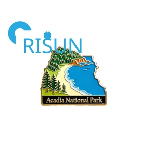 Magnete, Spilla, Distintivo da Bavero Personalizzato in Metallo Smaltato con Mappa della Bandiera dello Stato del Maine degli Stati Uniti, Souvenir da Viaggio per la Spiaggia, Regalo all'Ingrosso - Product Image 4