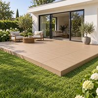 Plancher de terrasse modulaire WPC ignifuge, écologique, résistant aux intempéries, sur mesure pour projets de paysagisme de toits et balcons
