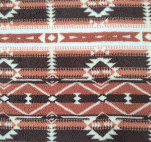 قماش مخملي مزدوج الوجهين قماش قطيفة طباعة أزتيك ناعم على طراز سوثوراستيرن قماش شيربا محبوك - Product Image 6