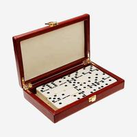 Jeu de dominos de luxe FuPai de haute qualité en cuir PU et mélamine