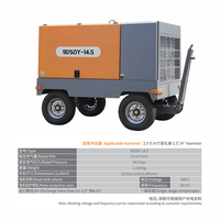 Compresseur d'air à vis électrique portable YiBang 90 kW 13 m³/min 14,5 bars 380 V, compatible avec marteaux de 3,5 pouces/4 pouces