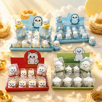Jouet anti-stress sonore et croustillant en forme de blocs de construction, fait main, boules moelleuses et croustillantes, chiens Teddy, bouledogues français, poussins, chats porte-bonheur