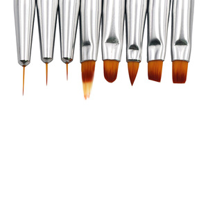 Pinceau à ongles multifonctionnel en nylon avec manche en plastique, pinceau incliné plat pour gel ombré, pour manucure décorative - Product Image 3