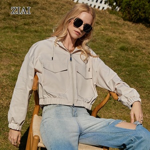 Haute qualité nouvelle <span class=keywords><strong>femme</strong></span> Ins couleur unie manteau <span class=keywords><strong>court</strong></span> poche revers décontracté mode tendance recadrée couche de finition - Product Image 4