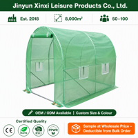 Serre tunnel 140 g/m² en maille PE bicolore, structure galvanisée, vente en gros, PVC en option, couleur personnalisée, pour culture hydroponique