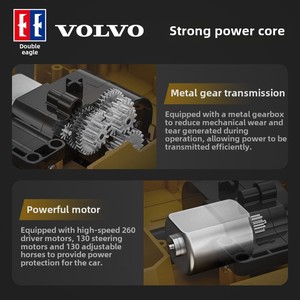 Đôi E 2.4G 1/20 khớp nối Hauler xe tải 6x6 kim loại xây dựng Dumper xe tải RC sở thích điều khiển vô tuyến - Product Image 5