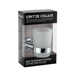 Support pour brosse à dents Giona Line chromé, largeur 8 cm, hauteur 23 cm, fixation murale avec vis - Product Image 3