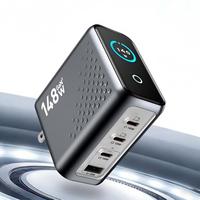Chargeur de bureau GaN avancé 140W à 4 ports PD3.1 USB-C avec écran LCD intelligent pour MacBook Pro, ordinateur portable et PC