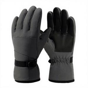 Gants de ski softshell unisexes, isolés thermiquement pour l'hiver, antidérapants, à doigts entiers avec poignets à scratch - Product Image 1