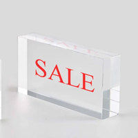 Bloc acrylique épais personnalisé imprimé UV, plaque signalétique en plexiglas, support de logo solide en PMMA, bloc de marquage transparent en Perspex