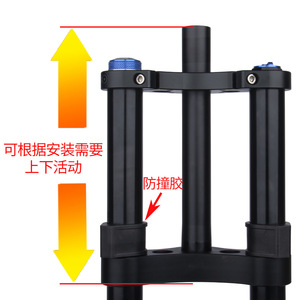Bolany Mountain Bike Front Fork 27.5 Inch 15x110mm Thru Axle Coil Spring Damped <b>Rebound</b> Adjustment 17mm Stem - Product Image 5