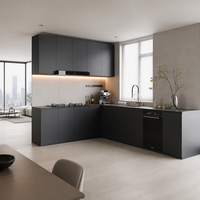 Îlot de cuisine et salle à manger intégrés de luxe moderne, mobilier sur mesure pour toute la maison, idéal pour la rénovation résidentielle et les projets immobiliers
