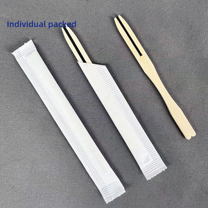 3.5 Polegada Mini Bambu Garfo De Madeira Descartável Eco-Friendly Aperitivo Cocktail Food Picks para Frutas Biodegradável Uso Diário - Product Image 4