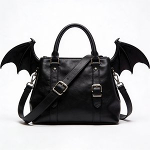 Bolso Bandolera Estilo Alas de Murciélago Negro Vanguardista 2026, Bolso Cruzado de Cuero PU Premium, Estilo Punk Rock y <span class=keywords><strong>Academia</strong></span> Oscura - Product Image 1