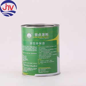 Peinture époxy à base d'eau pour revêtement, bidon métallique rond de 1L, étanche, antirouille, non toxique, impression offset de logo personnalisée - Product Image 4
