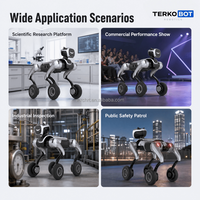 Robot Cuadrúpedo con Ruedas MagicDog-W con Batería de 8200 mAh de Larga Duración, 2~4 Horas de Tiempo de Trabajo, Robot Perro Biónico de Patrulla para Exteriores