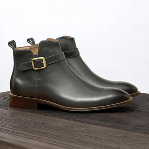 Bottines habillées pour homme en cuir de vachette de qualité supérieure, chaussures en cuir véritable pour homme, bottines Chukka décontractées pour homme - Product Image 3
