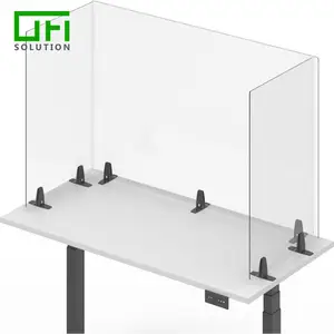 Office Plexiglass Privacy Desk Mounted Cubicle Panel Acrylic Glass Desk Divider Screen