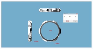 แหวนแต่งงานคู่รักแบบกำหนดเอง ทองคำขาวแท้ แพลตตินัม Au750 เพชร 0.18 กะรัต HSI GVS - Product Image 3