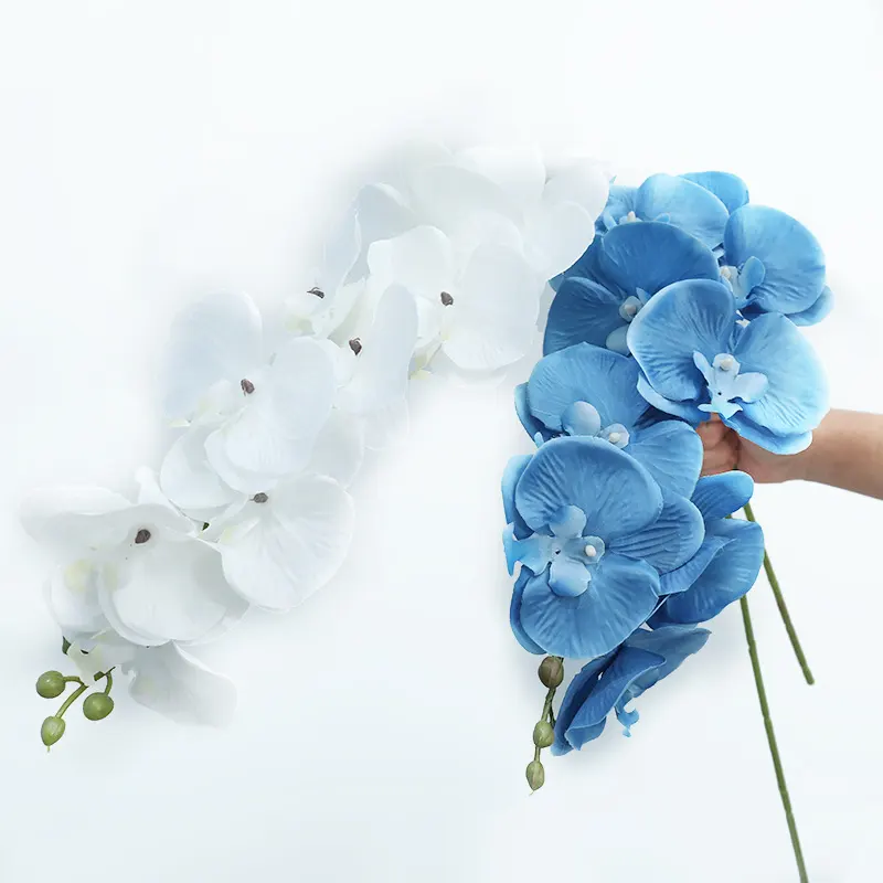 Wholesale Silk Flowers Gold Phalaenopsis Artificial Orchid Flowers For Home Wedding Decoration