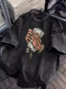 Vendita calda logo classico stampato t-shirt all'ingrosso, di alta qualità europea adatto per distributori e negozi di moda - Product Image 5