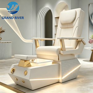 Sillón de Pedicura Multifuncional <span class=keywords><strong>con</strong></span> Drenaje, Sillón de <span class=keywords><strong>Masaje</strong></span> de Lujo para Salón de Uñas, Juego de Sillones de Pedicura - Product Image 2